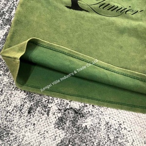 TS4031 Maglietta a <span class=keywords><strong>Maniche</strong></span> <span class=keywords><strong>Lunghe</strong></span> in Cotone Waffle Personalizzata con Logo Effetto Invecchiato, Lavaggio Acido, Vestibilità Oversize Boxy, <span class=keywords><strong>Maglia</strong></span> <span class=keywords><strong>Termica</strong></span> a <span class=keywords><strong>Maniche</strong></span> <span class=keywords><strong>Lunghe</strong></span> in Waffle - Product Image 3