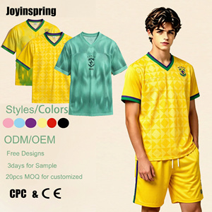 Maillot de football à col en V pour garçons, thème équipe nationale, séchage rapide, respirant, manches courtes, pour l'entraînement de football, vente en gros - Product Image 1