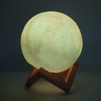 Lampe LED 3D à lumière de lune, haute qualité, prix bas, 15cm, 16 couleurs, télécommande Rechargeable/tactile/tactile