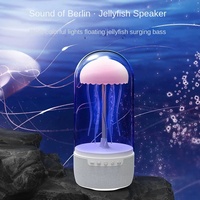 Subwoofer Mécanique Méduse pour Enceinte Bluetooth avec Lumière d'Ambiance Bluetooth Sans Fil, Veilleuse LED Sans Fil de Chevet