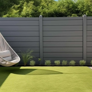 Sıcak satış açık dekoratif WPC kompozit çit evler için su geçirmez ve yanmaz teras gizlilik çit - Product Image 3