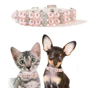 Pearl Puppy Jewelry Wedding & Birthday Party Cat Dog Necklace with Crystal Rhinestone Dia for Boy Girl Kitten - Product Image 6