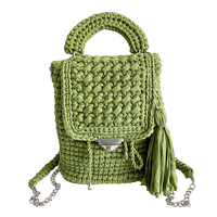 Sacs à main et sacs à dos en tissu de bonne qualité, grande capacité, style simple, faits à la main en fil de t-shirt, vente en gros
