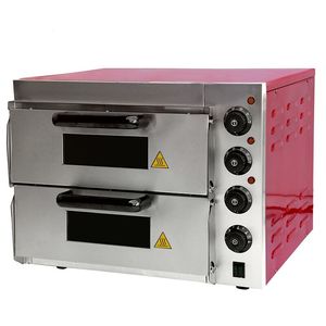 Commerciale A Due Piani di Cottura <span class=keywords><strong>Forno</strong></span> di Colore <span class=keywords><strong>Rosso</strong></span> <span class=keywords><strong>Forno</strong></span> Elettrico Per Pizza - Product Image 1
