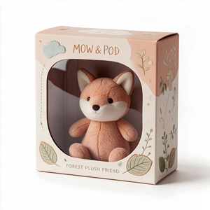 Kids Toy Stuffed Animals Packaging Color Printed Paper <b>Card</b> Folding Packing Boxes PVC Window Custom Boxes Own Logo Packaging Box - Product Image 5