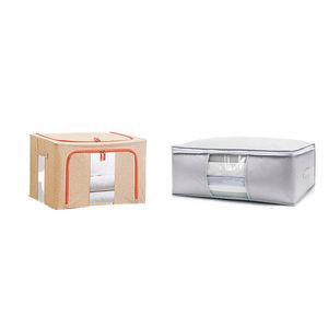 Large Capacity Eco Friendly Foldable Zipper Transparent, Window Organizing Bedroom Closet Home <b>Storage</b> Boxes - Product Image 1