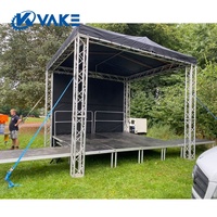 Plate-forme de scène de concert pliante en alliage d'aluminium certifié TUV personnalisé de 1400kg avec logo gratuit pour spectacle événementiel
