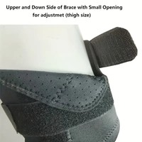 Attelle de genou professionnelle en néoprène à rotule ouverte avec stabilisateurs latéraux métalliques, attelle médicale pour articulation rotulienne
