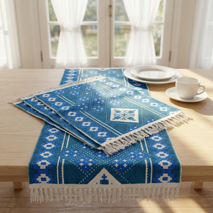 Customizable Geometric Jute <b>Table</b> <b>Runner</b> & Placemats Modern Eco-Friendly Washable for Home Party Wedding Christmas Decor - Product Image 6
