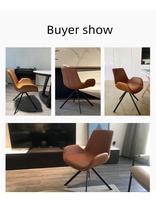 2022 nouveau Design 360 degrés pivotant moderne en cuir PU luxe salle à manger chaises pour bureau à domicile cuisine école salle de bain métal