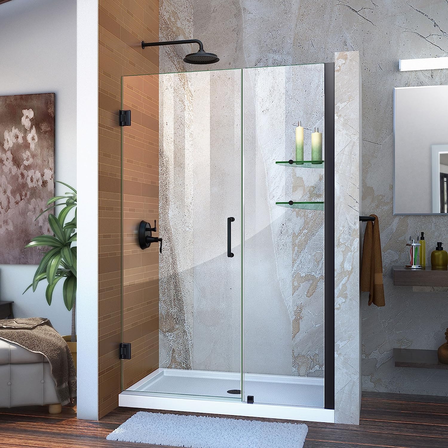 Shower Room Accessories Size Sliding Door Bathroom tempered Glass shower Customized Stainless Steel