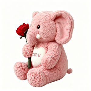 Customized Round plush paw pink <b>elephant</b> <b>gift</b> toy, Proposal romantic rose <b>elephant</b> plush - Product Image 5