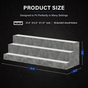 37-inch <span class=keywords><strong>LED</strong></span> thắp sáng bảng gỗ phong cách thanh hiển thị kệ cho đồ nội thất nhà rượu chai hiển thị với điều khiển từ xa màu xám - Product Image 5