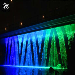 Personalizado al aire libre Cnc Digital gráfico agua escritura cortina <span class=keywords><strong>piscina</strong></span> cascada agua pantalla láser película fuente con luz Led - Product Image 4