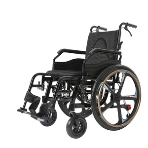 KSM-201P Lightweight Aluminium Manual Wheelchair for Elderly Comfort Active with Durable Parking Function for Clinic Use - Product Image 1