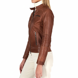 Chaqueta de Cuero para Mujer, Nueva, Transpirable, Último Diseño, Moderna, de Alta Calidad, Chaqueta de Cuero de Lujo para Mujer, Transpirable, de Alta Calidad - Product Image 1