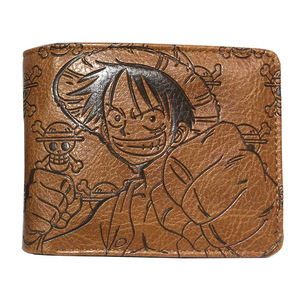 30 colores de alta calidad Anime Monkey D. Cartera de PU corta en relieve Luffy Attack Titan Ninja con cremallera como regalo de promoción - Product Image 1
