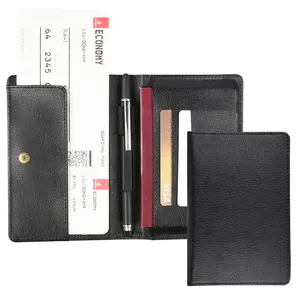 China Supplier Pu Leather Passport Holder Embossed Cover Case Usa Style Personalized Map Custom Printed Passport Cover