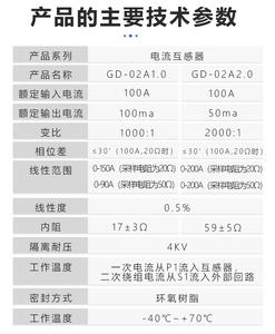Composants de pièces électroniques transformateur de courant GD-02A 100A/100mA 100A/50mA - Product Image 3