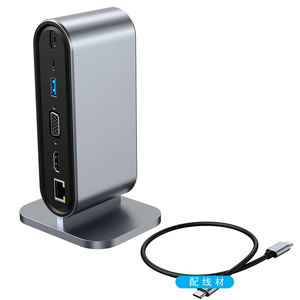 Hub <span class=keywords><strong>USB</strong></span> Type-C 12 ports <span class=keywords><strong>en</strong></span> alliage d'aluminium, station d'accueil avec sortie TV 4K HD 2.0, RJ45, VGA, <span class=keywords><strong>USB</strong></span> 3.0 - <span class=keywords><strong>En</strong></span> stock - Product Image 4