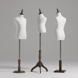 Maniquí de torso infantil con base de madera vintage para tienda de ropa, maniquíes de exhibición para niñas y niños - Product Image 3