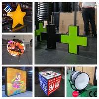 Boîte à lumière LED rectangulaire double face en aluminium et acrylique, étanche, pour affichage publicitaire extérieur mural, haute visibilité