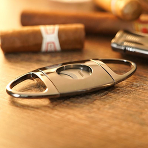 Gran oferta, juego de cortavientos de Metal personalizable con tijeras para cigarros, cortador de doble filo más ligero de tres estrechos - Product Image 3