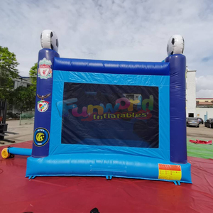 Outdoor commercial bounce <b>house</b> combo jumpers castle soccer themed <b>inflatable</b> bouncer with slide - Product Image 5