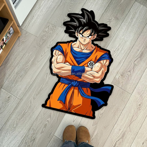 Tappeto a Forma di Drago Anime Ball, Antiscivolo, in Poliestere Lavabile, a Pelo Tagliato, Morbido, per Soggiorno e Camera da Letto - Product Image 1