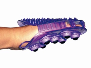 Cao su massage găng tay cà ri Lược nhựa bàn chải ngựa cho chải chuốt và làm sạch - Product Image 4