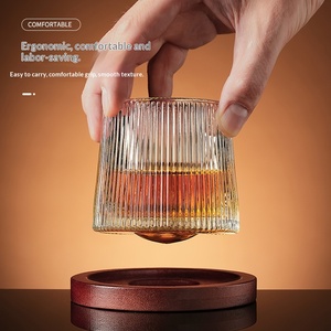 Verre à whisky cylindrique rotatif, design moderne et minimaliste, <span class=keywords><strong>sans</strong></span> poignée, <span class=keywords><strong>sans</strong></span> couvercle, plateau, protection de l'environnement, usage domestique - Product Image 3