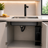 Purificateur d'eau coréen 1000G sans réservoir, intelligent, avec surveillance TDS, osmose inverse, alcalin et minéral, sous comptoir, filtration 5 étapes
