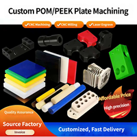 Plaque en POM, PEEK, téflon, nylon, PPS, PTFE, acier, usinée sur mesure par CNC pour applications de gravure et de tournage