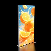Boîte lumineuse publicitaire portable sans cadre de haute qualité, boîte lumineuse LED pour fond, stand d'exposition, stand de salon professionnel, boîte lumineuse