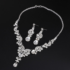 Conjunto de Collar y Pendientes de Cristal para Novia, Joyería a Juego con Vestido de Novia, Accesorios para Vestidos de Gala - Product Image 4