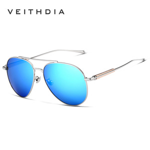 Veithdia Men Metal Sunglasses TAC Lens UV400 Anti Glare Driving Sun Protection - Product Image 4