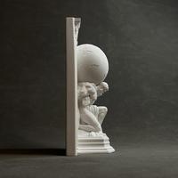 SE7ART Hercules Levage Marionnette Portrait Sculptural Serre-Livres Art Déco Gravé Résine 2 Pièces pour Adultes