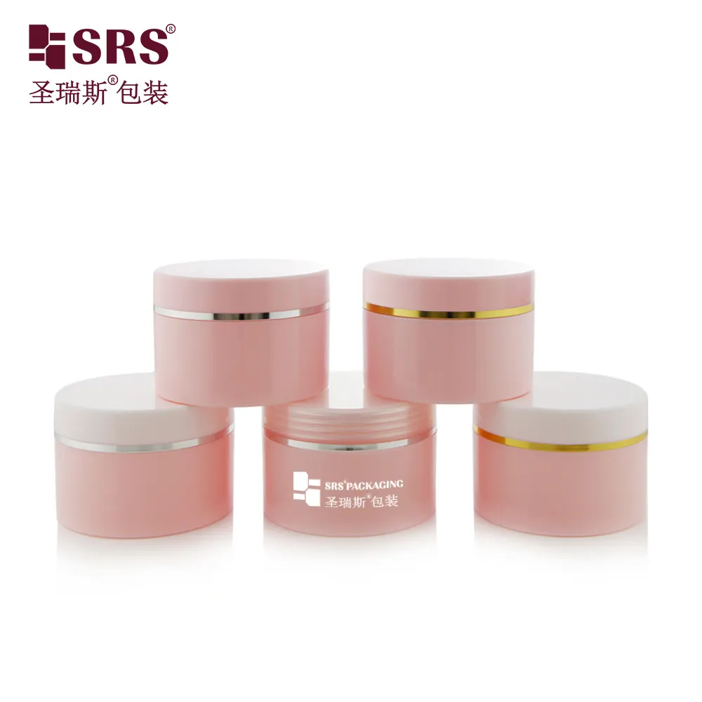 New PP PCR Plastic Jar 120g Custom Pink Skin Care Cream Mask Powder Container Body Butter Jars