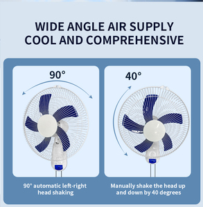 Ventilateur mural électrique numérique en métal de 18 pouces avec télécommande et minuterie pour usage domestique - Product Image 2