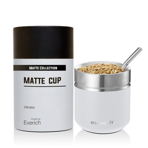 Everich Offre Spéciale 8oz 240ml Petite et pratique Tasse mate en acier inoxydable isolée sous vide à double paroi, Passe au lave-vaisselle - Product Image 2