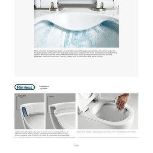 Cuvette de toilette murale en céramique noire, émaillée à haute température, gris-vert mat, procédé de cuisson unique, style moderne et minimaliste - Product Image 5