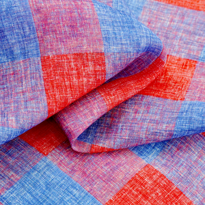 Tissu en <span class=keywords><strong>lin</strong></span> biologique uni pour homme, respirant, tissé, à carreaux, imprimé numériquement, pour chemise ou robe - Product Image 3