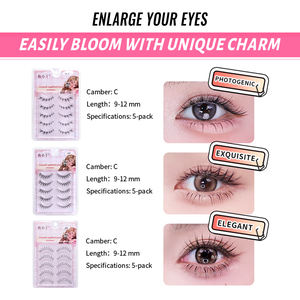 Pestañas Postizas Yu Xiaoya Girl Group 13, Forma de U, Estilo K-Pop, Hechas a Mano con Hilo, 5 Pares, Estilo Jang <span class=keywords><strong>Wonyoung</strong></span> - Product Image 4