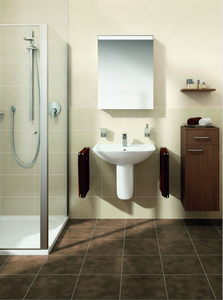 Grifo Monomando para Lavabo Optiset con Válvula de Desagüe y Mangueras Flexibles, Acabado Cromado para Baño - Product Image 4