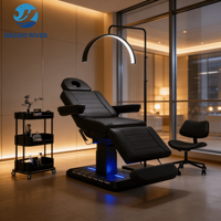 Lit de massage de beauté de salon de nouvelle conception, noir, lit de spa pour les cils et le visage, lit de salon moderne incurvé, lit cosmétique pour les cils à vendre
