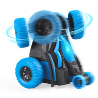 Camion à benne électrique télécommandé en résine pour enfants et voiture tout-terrain avec cascade rotative, 2 canaux sans fil, prêt à rouler