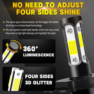 Двухцветные Водонепроницаемые светодиодные фары 12 В 2400LM IP67 для мотоциклов <span class=keywords><strong>Yamaha</strong></span> Suzuki Haojue Chopper Enduro Cafe Racer - Product Image 4