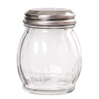 Pot à épices en verre de qualité alimentaire 6oz 150ml en forme d'ampoule avec couvercle métallique perforé pour poivre, sel, sucre – Personnalisable