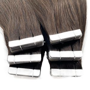 Extensions de cheveux à bandes adhésives très vendues, 100% cheveux humains vierges avec ondulations droites, prix direct usine en gros - Product Image 3
