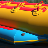 Tube remorquable de siège gonflable de bateau de banane pour la pompe électrique de lac résidentiel incluse jeu d'eau flottant pour l'usage de parc aquatique